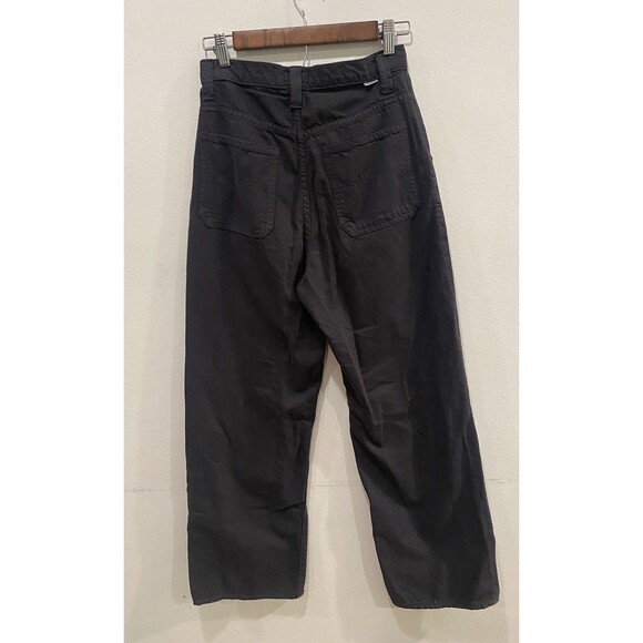 Mother Denim The Quartet Breaker Flood Womens 26 Faded Black Wide Leg High Rise - Picture 7 of 7